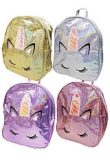 Unicorn Holographic Glossy PVC Backpack