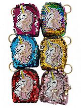 Unicorn Sequins Mini Coin Purse Pouch Bag